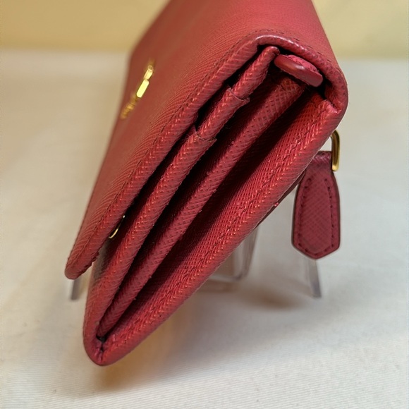Prada Saffiano Leather Pink Snappy Long Wallet with Detachable Card Case, Box - Picture 13 of 16